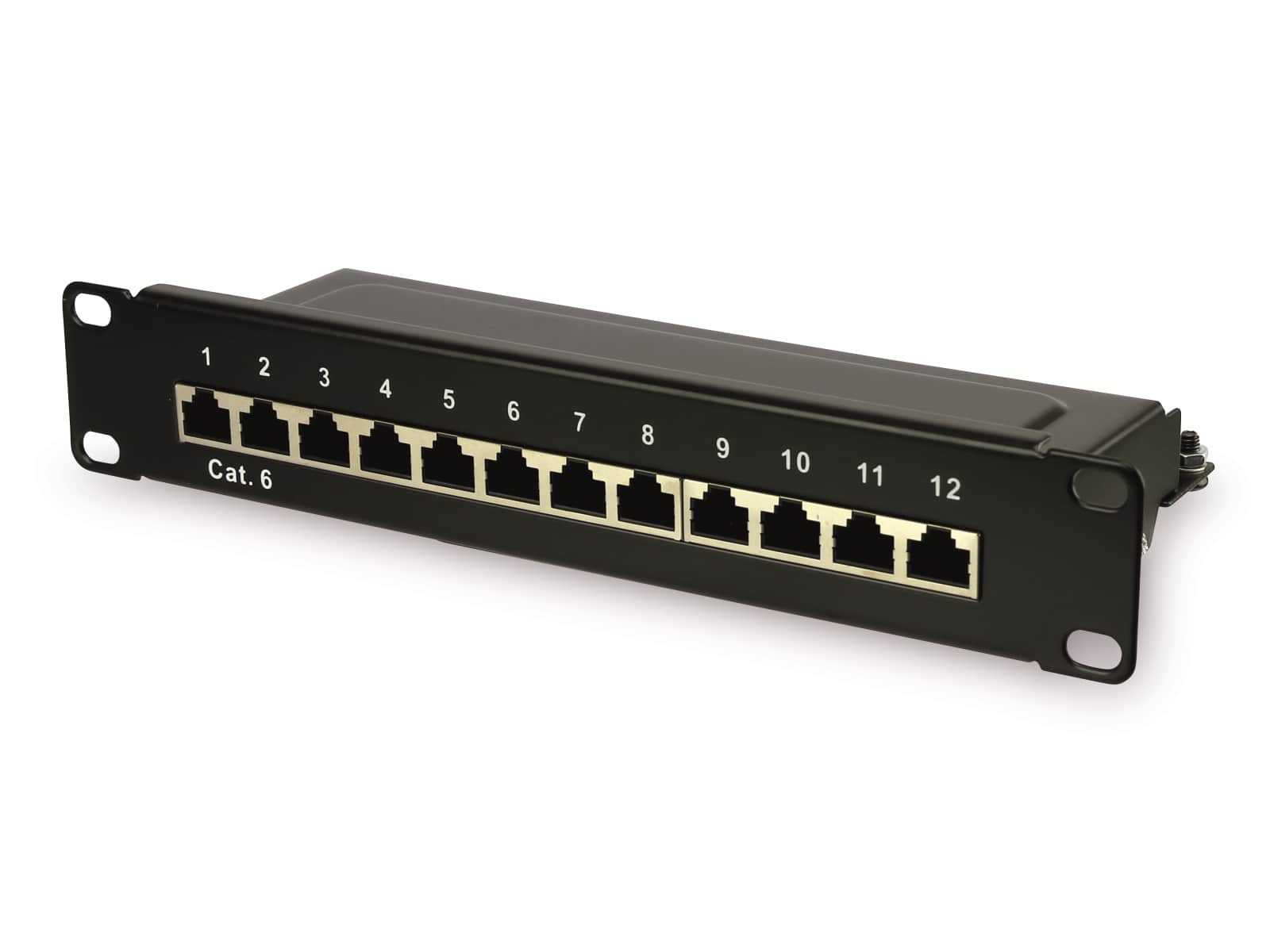 RED4POWER CAT.6 Patchpanel R4-N105S, 12-fach, 10", schwarz
