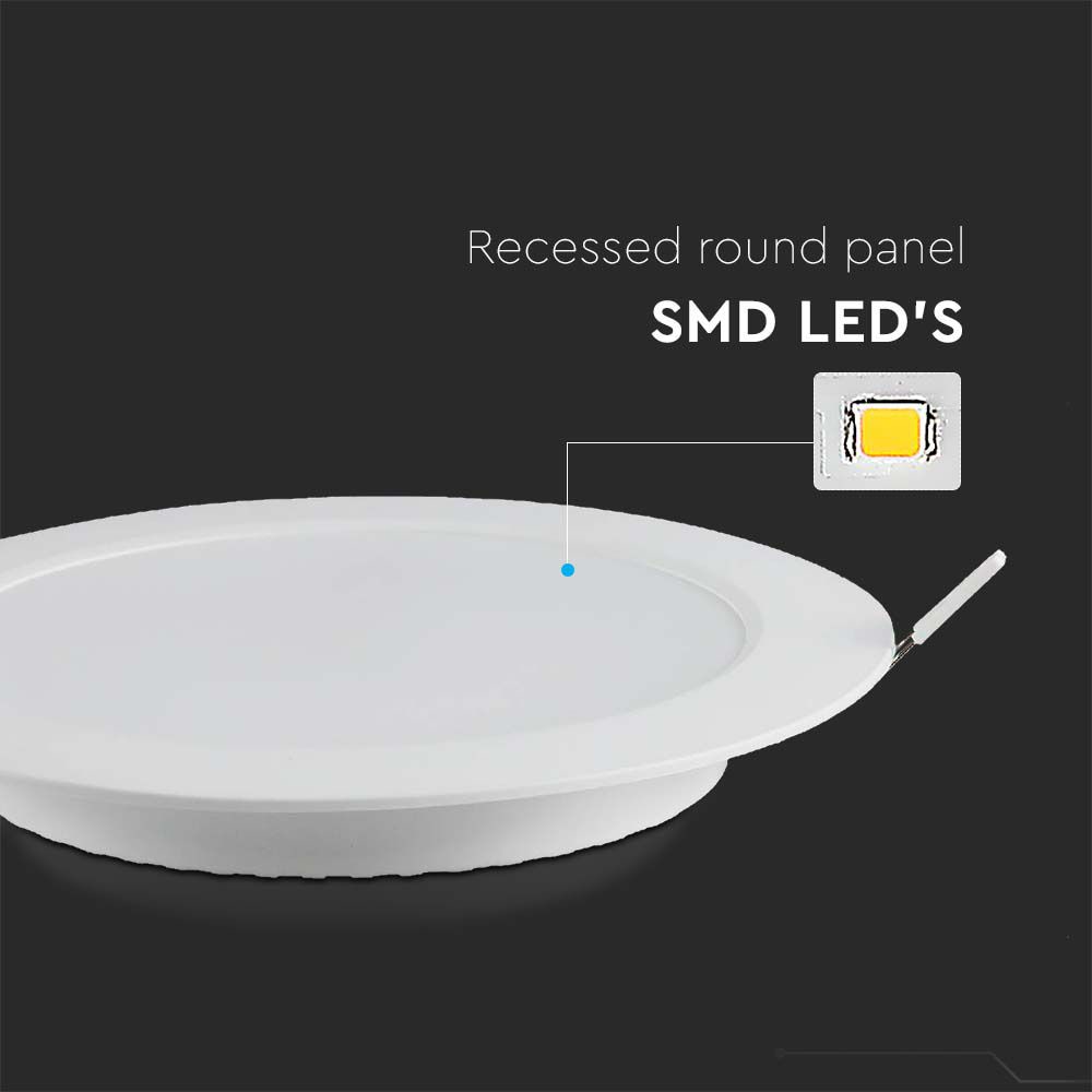 V-TAC LED-Einbauleuchte VT-61024, EEK: E, 24 W, 2640 lm, 4000 K, 10 Stück