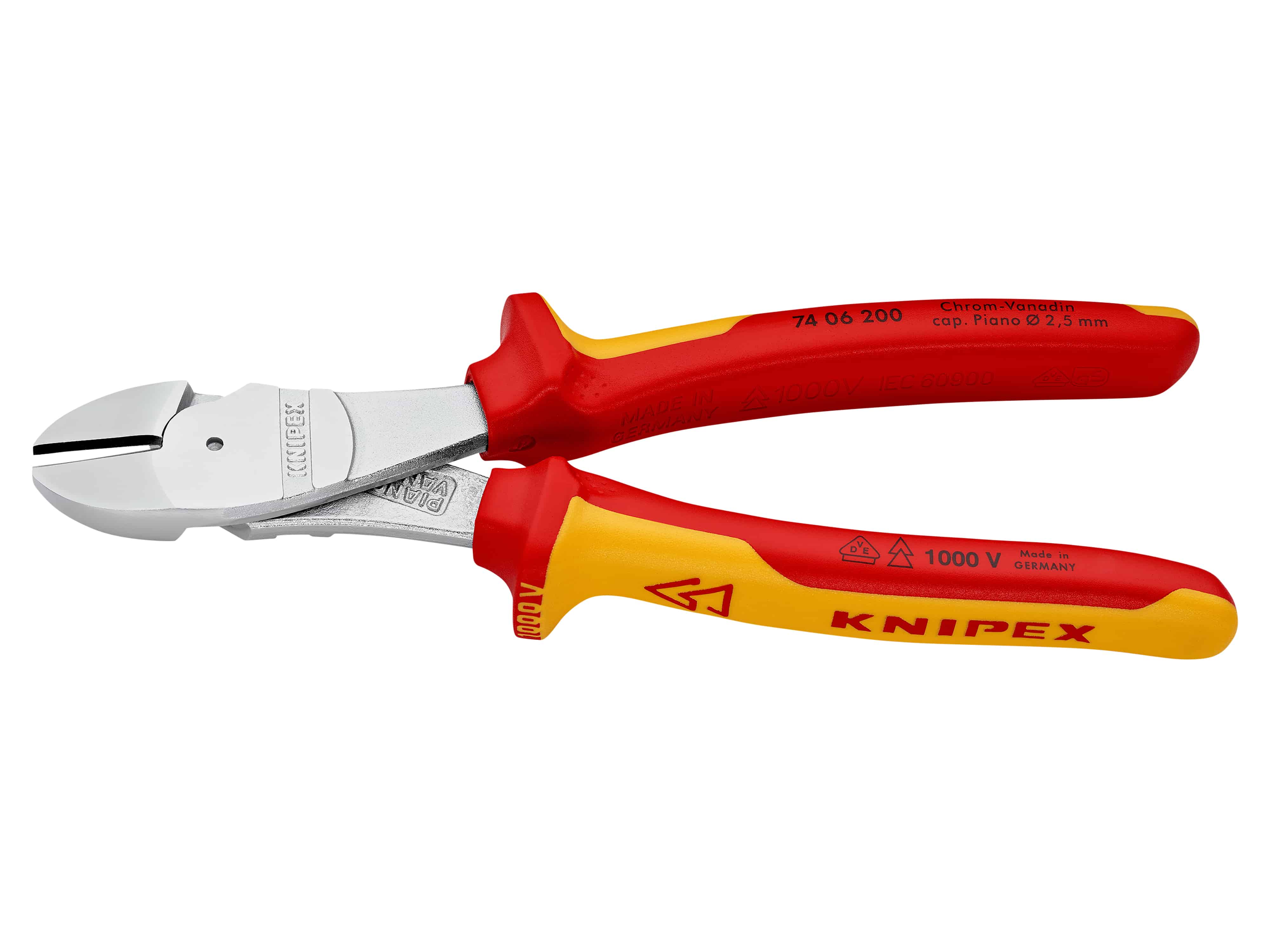 KNIPEX Kraft-Seitenschneider, 74 06 200, 200 mm